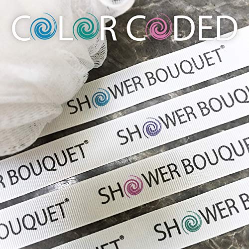 Loofah Soft-White-Cloud Bath-Sponge XL-75g-Set by Shower Bouquet: 4 Pack, Ext...