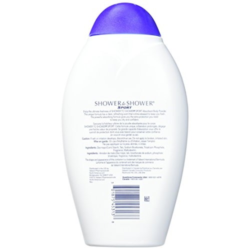 Shower to Shower Absorbent Body Powder, Sport, 13-Ounce Bottles (Pack of 3)