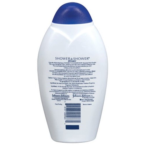 Shower to Shower Absorbent Body Powder, Sport, 13-Ounce Bottles (Pack of 4)