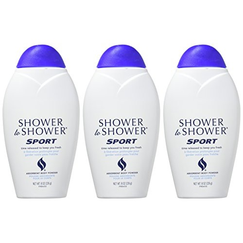 SHOWER TO SHOWER Body Powder Sport 8 oz (Pack of 3)