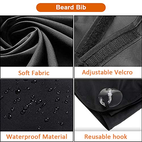 Beard Apron, Beard Trimming Catcher Bib for Men Shaving & Hair Clippings, Wat...