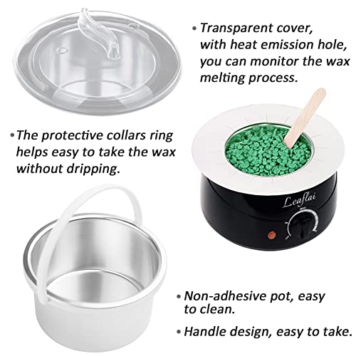 Waxing Kit for Women/Men,Wax Warmer for Hair Removal with 6 Hard Wax Beans,Ho...