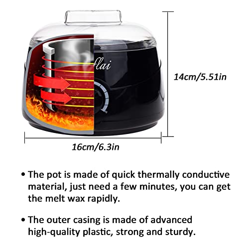 Waxing Kit for Women/Men,Wax Warmer for Hair Removal with 6 Hard Wax Beans,Ho...