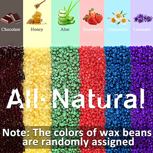 Waxing Kit for Women/Men,Wax Warmer for Hair Removal with 6 Hard Wax Beans,Ho...