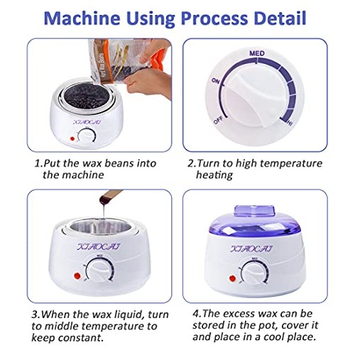 Waxing Kit for Women, Wax Warmer Kit for Hair Removal Home Wax Kit with 1.3 l...