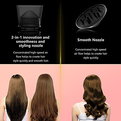 SHRATE Ionic Hair Dryer, Blow Dryer with Diffuser,Integrated Design,Negative ...