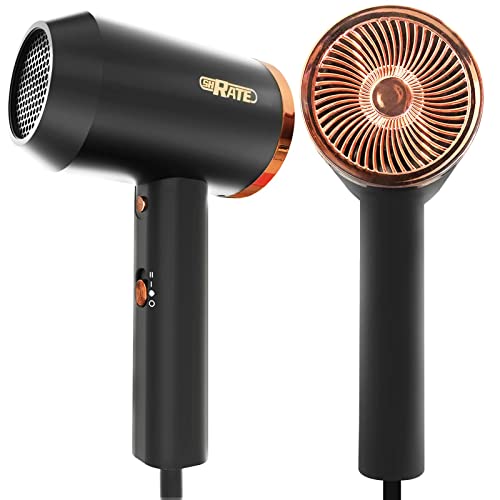 SHRATE Ionic Hair Dryer, Blow Dryer with Diffuser,Integrated Design,Negative ...