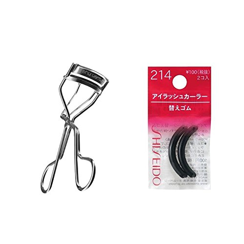 SHU UEMURA EYELASH CURLER 1 EACH WITH 1 FREE SILICONE REFILL & Shiseido Eyela...