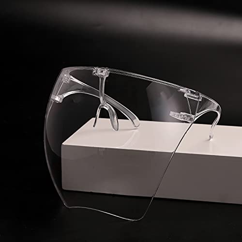 Clear Face_Mask Shield, 2 Pack Safety Transparent_Face_Mask with Glasses Fram...