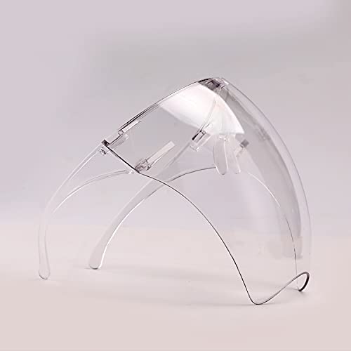 Clear Face_Mask Shield, 2 Pack Safety Transparent_Face_Mask with Glasses Fram...