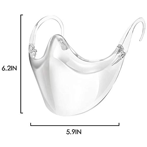 Transparent_Face_Mask, Clear Combine Plastic Reusable Clear Face Bandanas, Up...