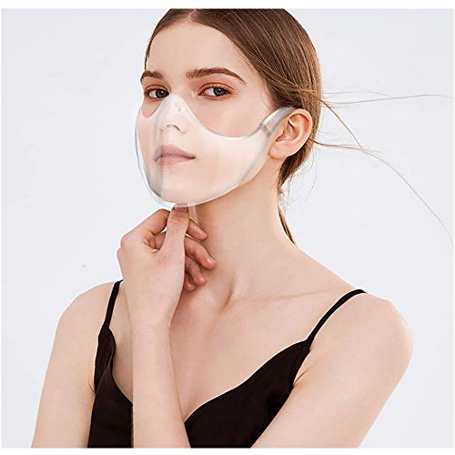 Transparent_Face_Mask, Clear Combine Plastic Reusable Clear Face Bandanas, Up...