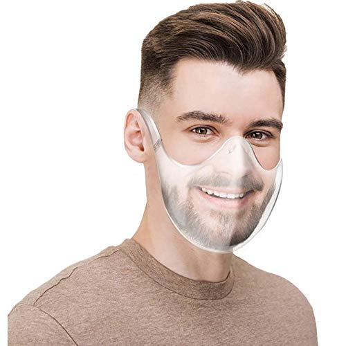 Transparent_Face_Mask, Clear Combine Plastic Reusable Clear Face Bandanas, Up...