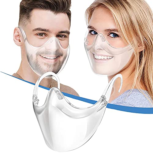 Transparent_Face_Mask, Clear Combine Plastic Reusable Clear Face Bandanas, Up...