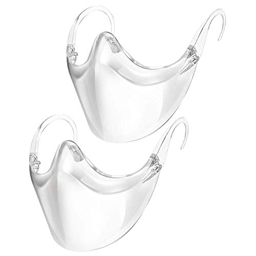 Transparent_Face_Mask, Clear Combine Plastic Reusable Clear Face Bandanas, Up...