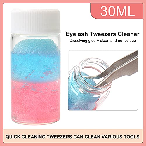 Eyelash Extension Kit Eyelash Tools 30ml Tweezer Cleaning Sponge Balls withou...