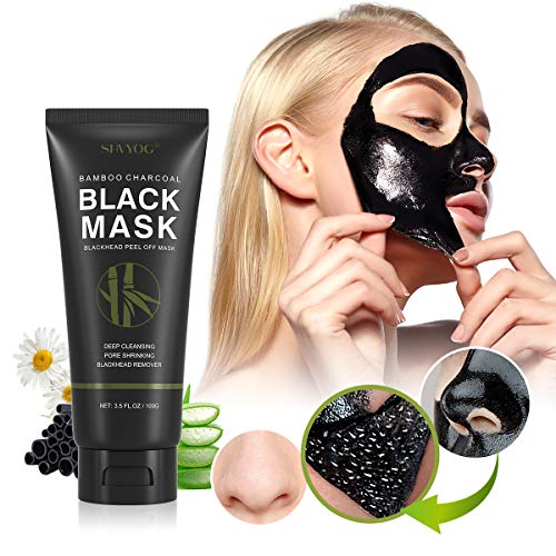 Blackhead Peel Off Face Mask, SHVYOG 3-in-1 Blackhead Remover Mask with Brush...