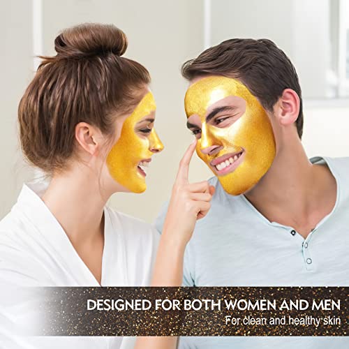 Blackhead Remover Mask, 3-in-1 Peel off Face Mask with 24K Gold Serum & Silic...