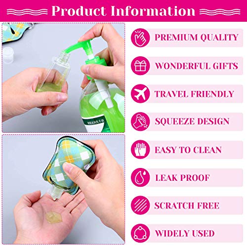 Hand Sanitizer Holders, Shynek 40pcs Empty Travel Size Bottle and Keychain Ho...