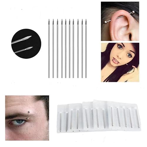 piercing needle for body, ears, nose, lips, nipples, body piercing needles, d...
