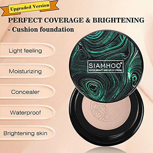 SIAMHOO Air Cushion CC Cream Mushroom Head,BB Cream,Foundation Makeup Moistur...