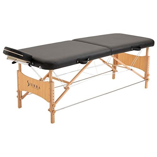 Sierra Comfort All Inclusive Portable Massage Table, Black