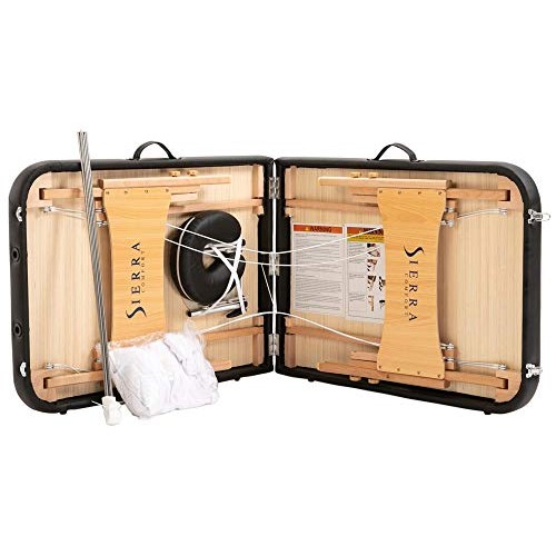 Sierra Comfort All Inclusive Portable Massage Table, Black