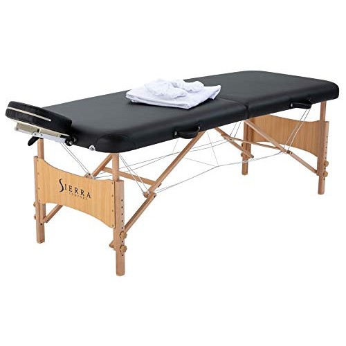 Sierra Comfort All Inclusive Portable Massage Table, Black