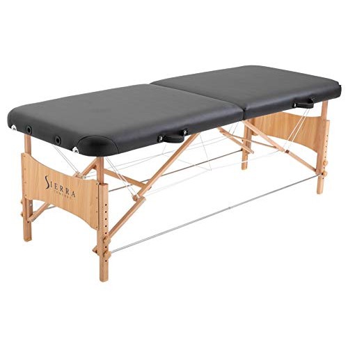 SierraComfort Basic Portable Massage Table, Black