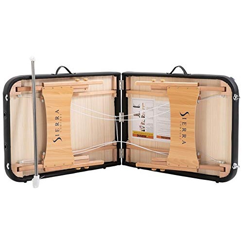 SierraComfort Basic Portable Massage Table, Black