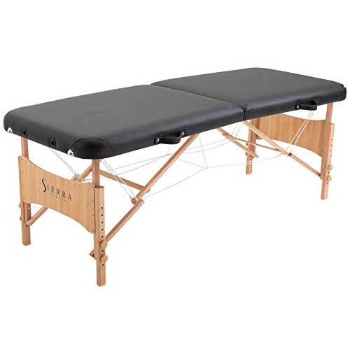 SierraComfort Basic Portable Massage Table, Black