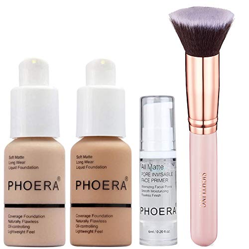 PHOERA 30ml Foundation Liquid Full Coverage 24HR Matte Oil Control Concealer ...