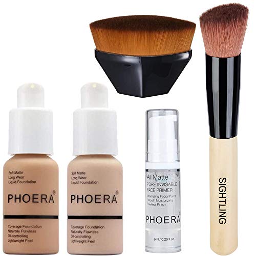 PHOERA 30ml Foundation Liquid Full Coverage 24HR Matte Oil Control Concealer ...
