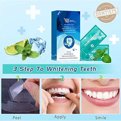 Teeth Whitening Strips, Enamel Safe Non-Sensitive White Teeth Whitening Kit ,...