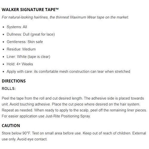 Walker Signature Tape 3/4" wide X 12 yard roll clear