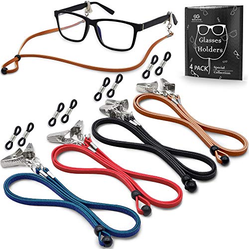 Eyeglasses Holder Strap Cord - Premium ECO Leather Eyeglasses String Holder C...