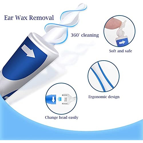 Q Grips Ear Wax Remover, Toddler Earwax Removal Tool Q Grips Earwax Remover K...