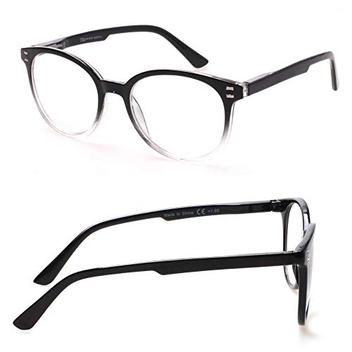 3 Pack Reading Glasses Spring Hinge Stylish Readers Black / Tortoise for Men ...