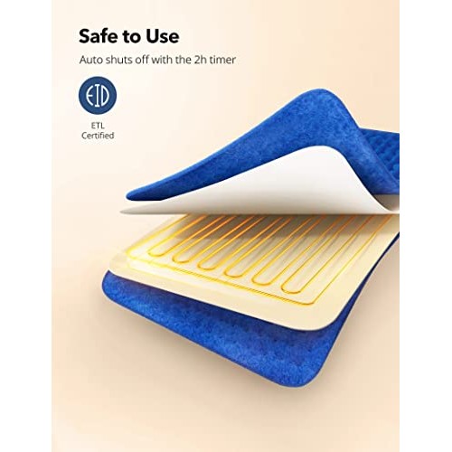 XXX-Large Heating Pad for Fast Pain Relief, 33'' x 17'' Ultra Soft Electric P...