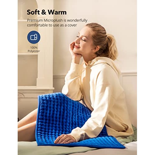 XXX-Large Heating Pad for Fast Pain Relief, 33'' x 17'' Ultra Soft Electric P...