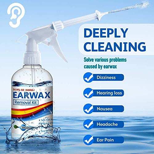 Ear Wax Removal Kit, Earwax Remover Cleaner Ear Cleaning Tool Kit, Ear Irriga...