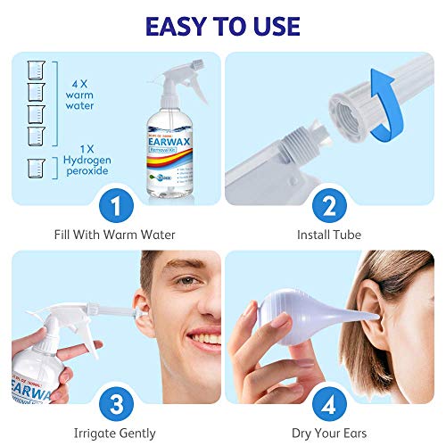 Ear Wax Removal Kit, Earwax Remover Cleaner Ear Cleaning Tool Kit, Ear Irriga...