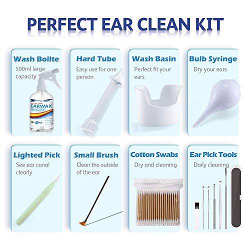 Ear Wax Removal Kit, Earwax Remover Cleaner Ear Cleaning Tool Kit, Ear Irriga...
