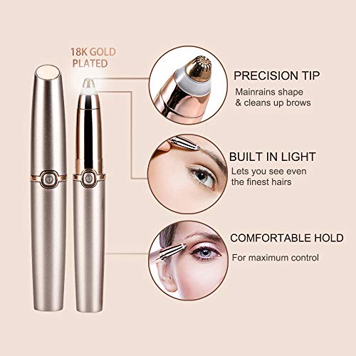 Eyebrow Hair Remover, SiKii Painless-Precision Eyebrow Trimmer Brows Epilator...