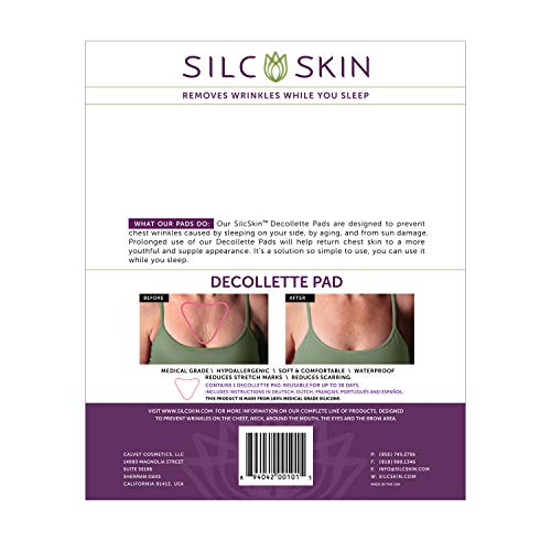 SilcSkin Decollette Pad to Correct & Prevent Chest Wrinkles from Sun, Aging, ...