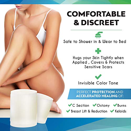 Silikan Clear Gel Silicone Scar Tape-Invisible Medical Grade Silicon Scar Rep...