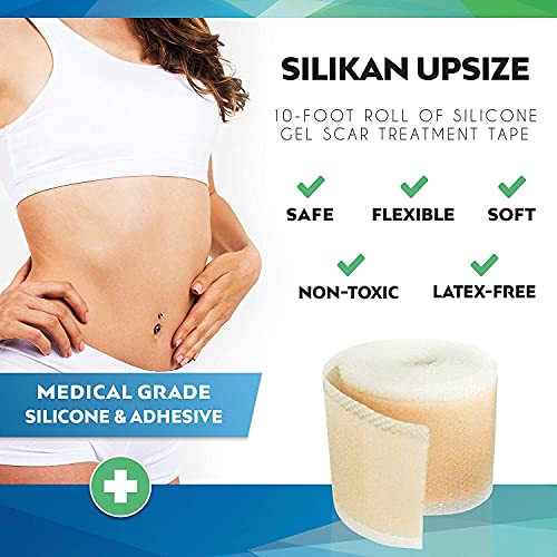 Silikan Upsize Gel Scar Silicone Tape- Medical Grade Silicona Silikan Scar Re...