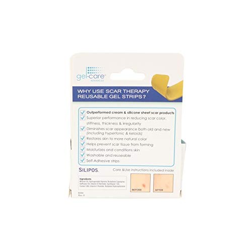 Silipos 92838 Gel-Care Advanced Scar Therapy Self-Adhesive Gel Strips, 6-Pack...