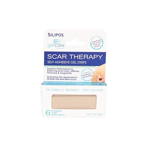 Silipos 92838 Gel-Care Advanced Scar Therapy Self-Adhesive Gel Strips, 6-Pack...