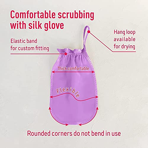 Silk Care Body Scrubber Set 2 in 1, Deep Exfoliating Body And Face Scrubbers ...